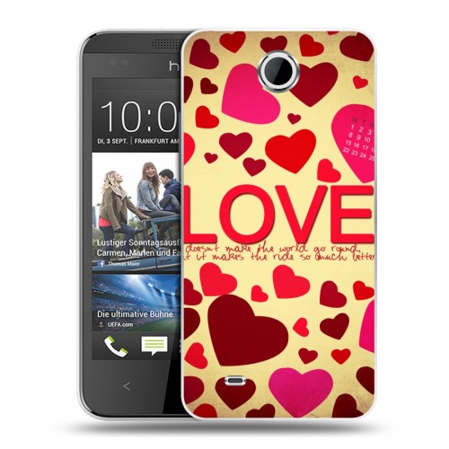 Дизайнерский пластиковый чехол для HTC Desire 300 День Святого Валентина