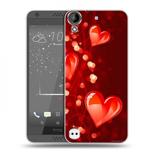 Дизайнерский пластиковый чехол для HTC Desire 530 День Святого Валентина
