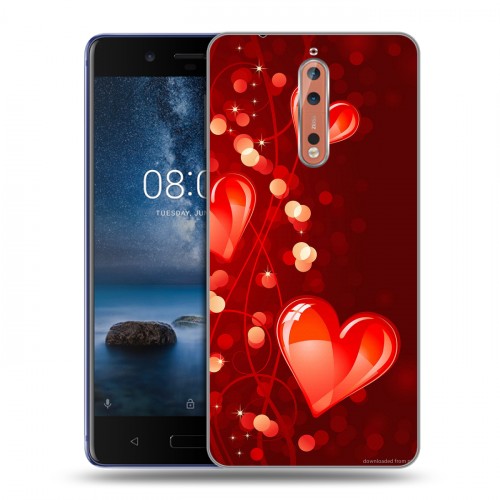 Дизайнерский пластиковый чехол для Nokia 8 День Святого Валентина