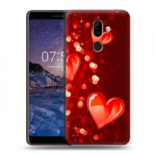 Дизайнерский пластиковый чехол для Nokia 7 Plus День Святого Валентина