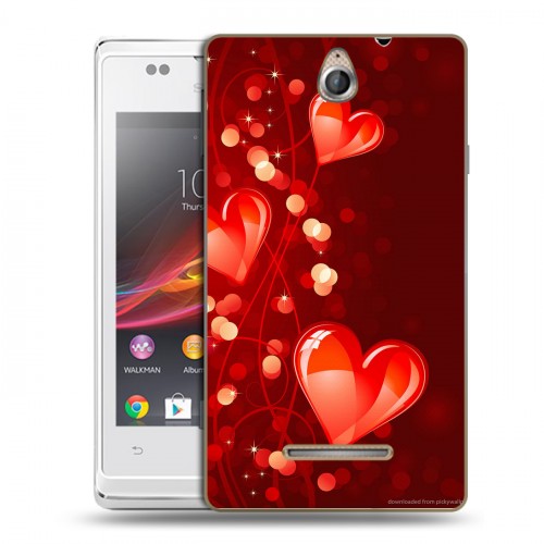 Дизайнерский пластиковый чехол для Sony Xperia E День Святого Валентина