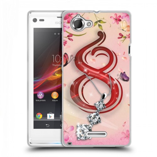 Дизайнерский пластиковый чехол для Sony Xperia L 8 марта