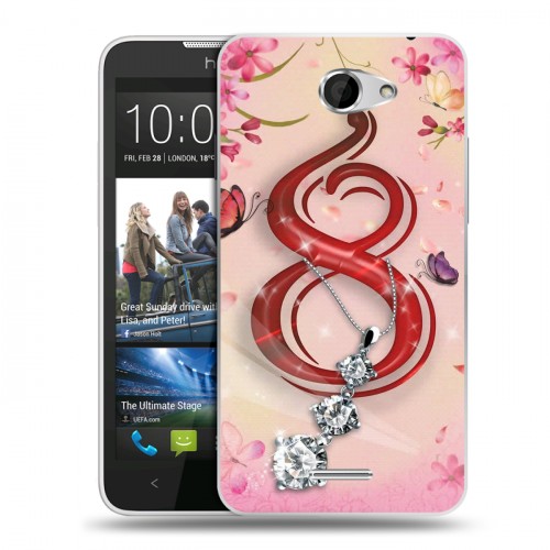 Дизайнерский пластиковый чехол для HTC Desire 516 8 марта