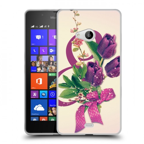 Дизайнерский пластиковый чехол для Microsoft Lumia 540 8 марта