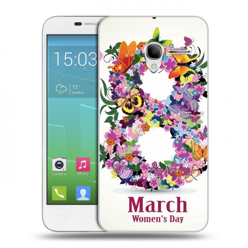 Дизайнерский силиконовый чехол для Alcatel One Touch POP 3 5 8 марта