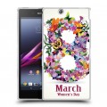 Дизайнерский пластиковый чехол для Sony Xperia Z Ultra  8 марта