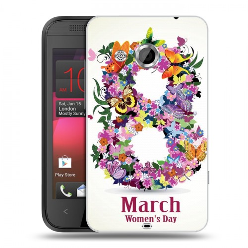 Дизайнерский пластиковый чехол для HTC Desire 200 8 марта