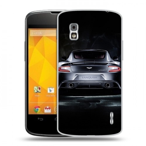 Дизайнерский пластиковый чехол для LG Google Nexus 4 Aston Martin