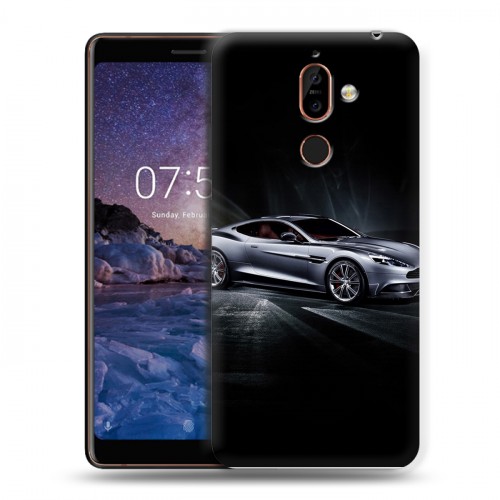 Дизайнерский пластиковый чехол для Nokia 7 Plus Aston Martin