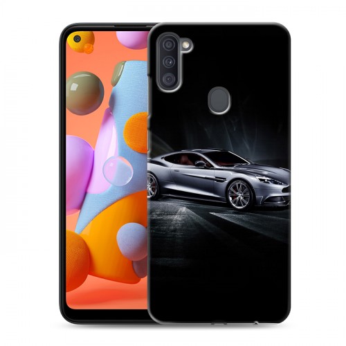 Дизайнерский силиконовый с усиленными углами чехол для Samsung Galaxy A11 Aston Martin