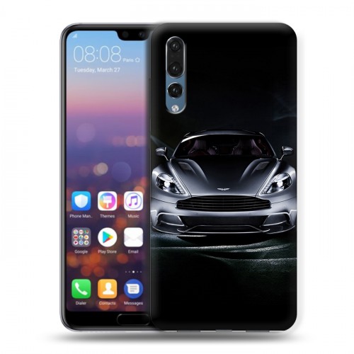 Дизайнерский силиконовый с усиленными углами чехол для Huawei P20 Pro Aston Martin