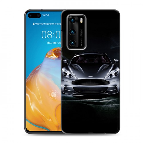 Дизайнерский силиконовый с усиленными углами чехол для Huawei P40 Aston Martin