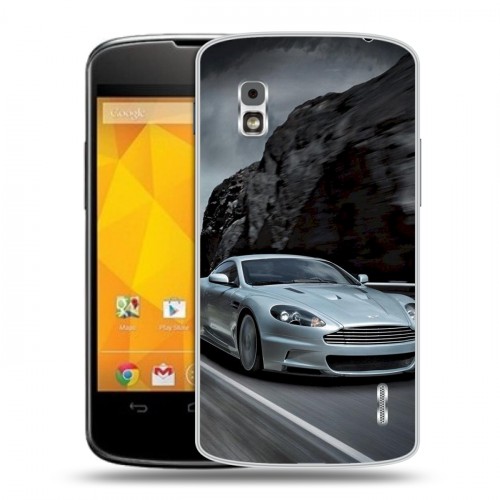 Дизайнерский пластиковый чехол для LG Google Nexus 4 Aston Martin