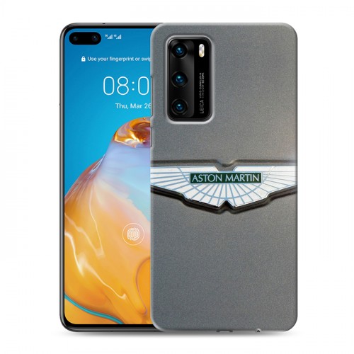 Дизайнерский силиконовый с усиленными углами чехол для Huawei P40 Aston Martin