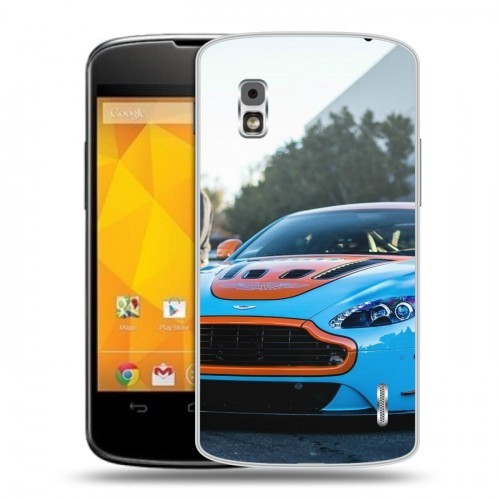 Дизайнерский пластиковый чехол для LG Google Nexus 4 Aston Martin