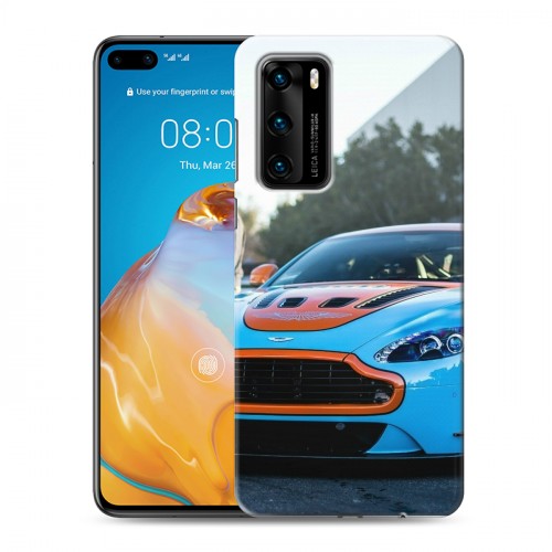 Дизайнерский силиконовый с усиленными углами чехол для Huawei P40 Aston Martin