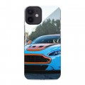 Дизайнерский силиконовый с усиленными углами чехол для Iphone 12 Mini Aston Martin