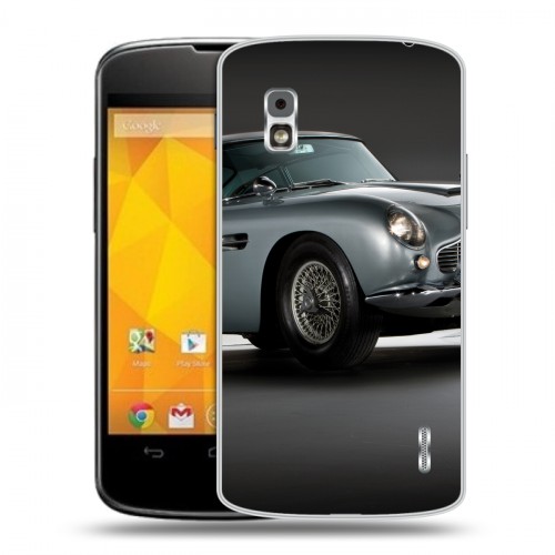 Дизайнерский пластиковый чехол для LG Google Nexus 4 Aston Martin