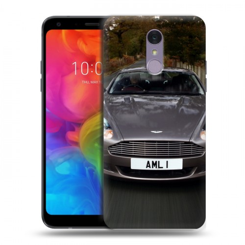 Дизайнерский пластиковый чехол для LG Q7 Aston Martin