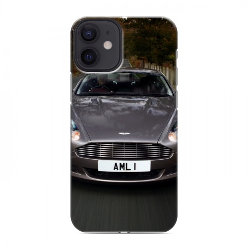 Дизайнерский силиконовый с усиленными углами чехол для Iphone 12 Mini Aston Martin