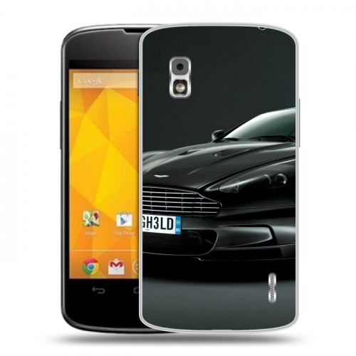 Дизайнерский пластиковый чехол для LG Google Nexus 4 Aston Martin