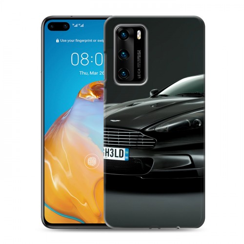 Дизайнерский силиконовый с усиленными углами чехол для Huawei P40 Aston Martin