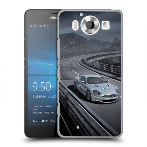 Дизайнерский пластиковый чехол для Microsoft Lumia 950 Aston Martin