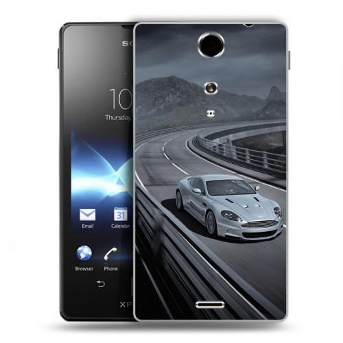 Дизайнерский пластиковый чехол для Sony Xperia TX Aston Martin