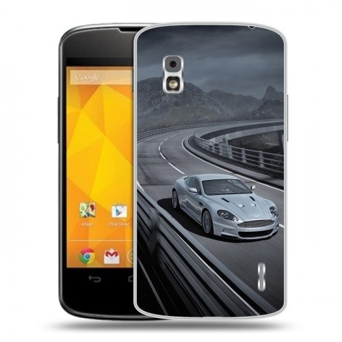 Дизайнерский пластиковый чехол для LG Google Nexus 4 Aston Martin