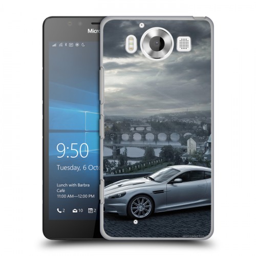 Дизайнерский пластиковый чехол для Microsoft Lumia 950 Aston Martin