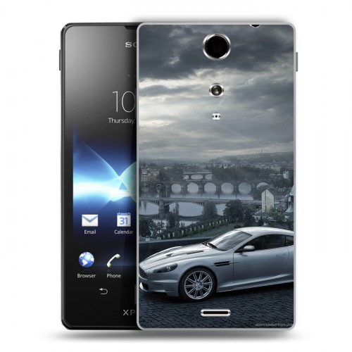 Дизайнерский пластиковый чехол для Sony Xperia TX Aston Martin