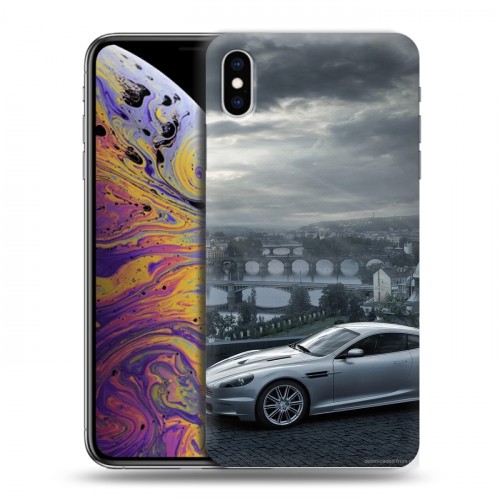 Дизайнерский силиконовый чехол для Iphone Xs Max Aston Martin