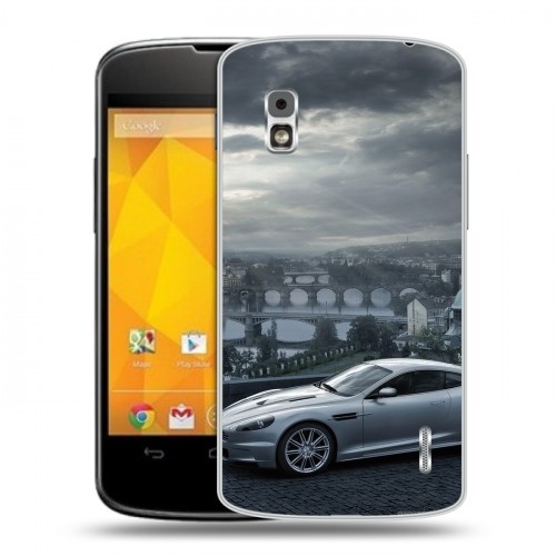 Дизайнерский пластиковый чехол для LG Google Nexus 4 Aston Martin