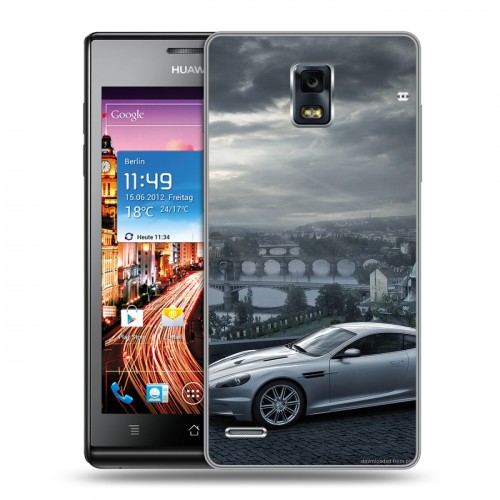 Дизайнерский пластиковый чехол для Huawei Ascend P1 Aston Martin