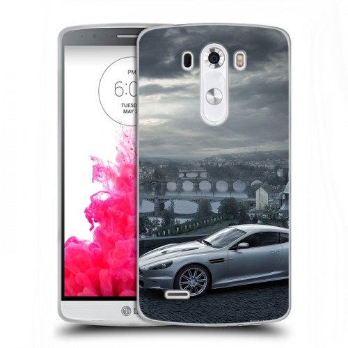 Дизайнерский пластиковый чехол для LG G3 (Dual-LTE) Aston Martin