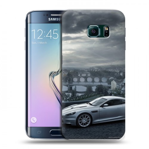 Дизайнерский пластиковый чехол для Samsung Galaxy S6 Edge Aston Martin