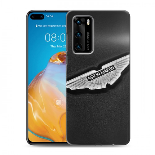 Дизайнерский силиконовый с усиленными углами чехол для Huawei P40 Aston Martin