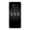 Дизайнерский силиконовый с усиленными углами чехол для Xiaomi Poco X3 Audi