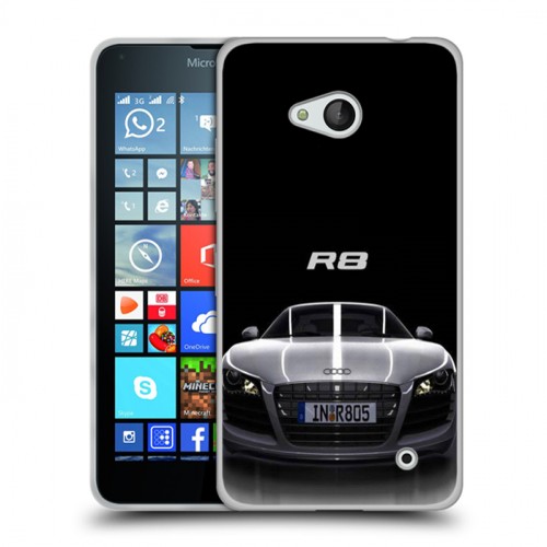 Дизайнерский пластиковый чехол для Microsoft Lumia 640 Audi