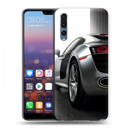 Дизайнерский силиконовый с усиленными углами чехол для Huawei P20 Pro Audi