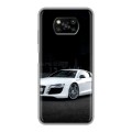 Дизайнерский силиконовый с усиленными углами чехол для Xiaomi Poco X3 Audi