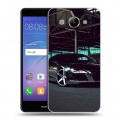 Дизайнерский пластиковый чехол для Huawei Y3 (2017) Audi