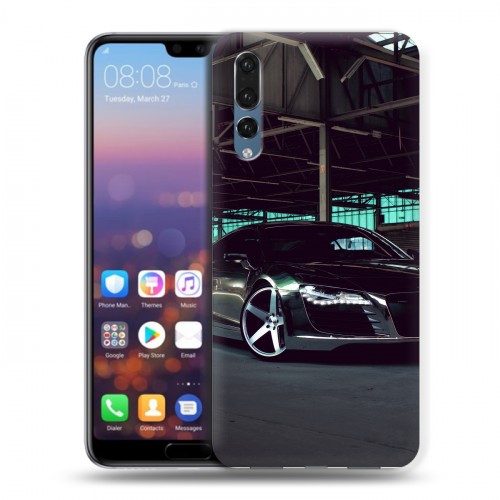 Дизайнерский силиконовый с усиленными углами чехол для Huawei P20 Pro Audi