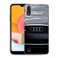 Дизайнерский силиконовый с усиленными углами чехол для Samsung Galaxy A01 Audi