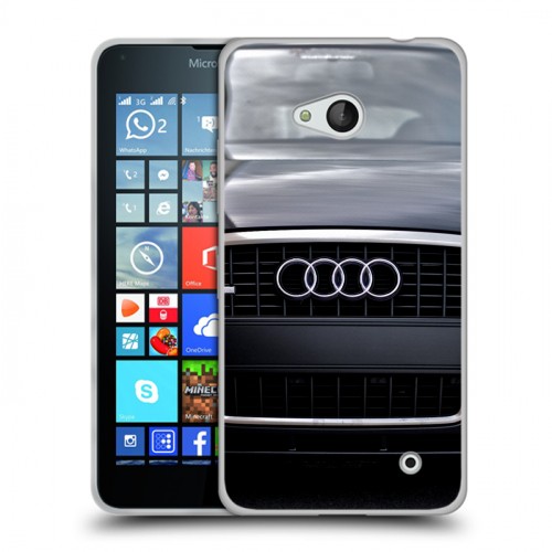 Дизайнерский пластиковый чехол для Microsoft Lumia 640 Audi