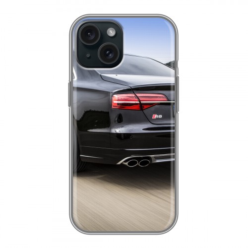 Дизайнерский силиконовый чехол для Iphone 15 Audi