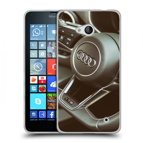 Дизайнерский пластиковый чехол для Microsoft Lumia 640 Audi