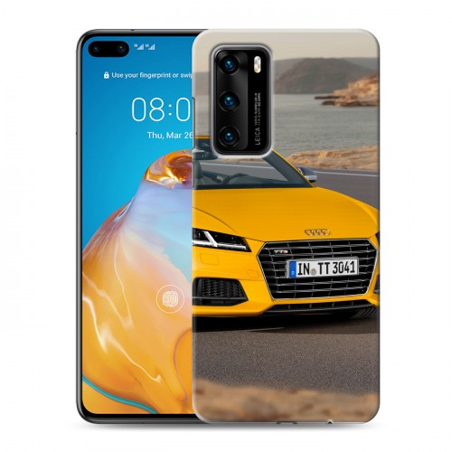 Дизайнерский силиконовый с усиленными углами чехол для Huawei P40 Audi