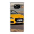 Дизайнерский силиконовый с усиленными углами чехол для Xiaomi Poco X3 Audi