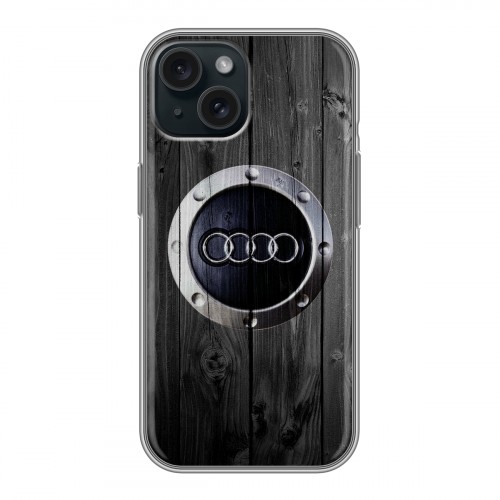 Дизайнерский силиконовый чехол для Iphone 15 Audi